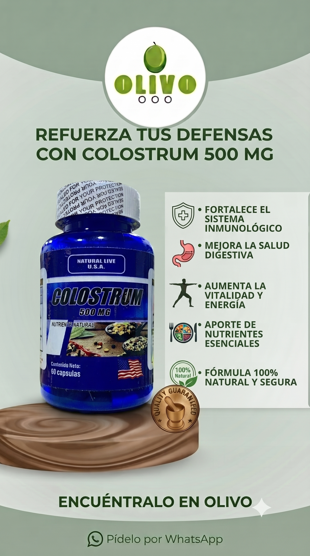 Colostrum 60 Capsulas PharmaNatural