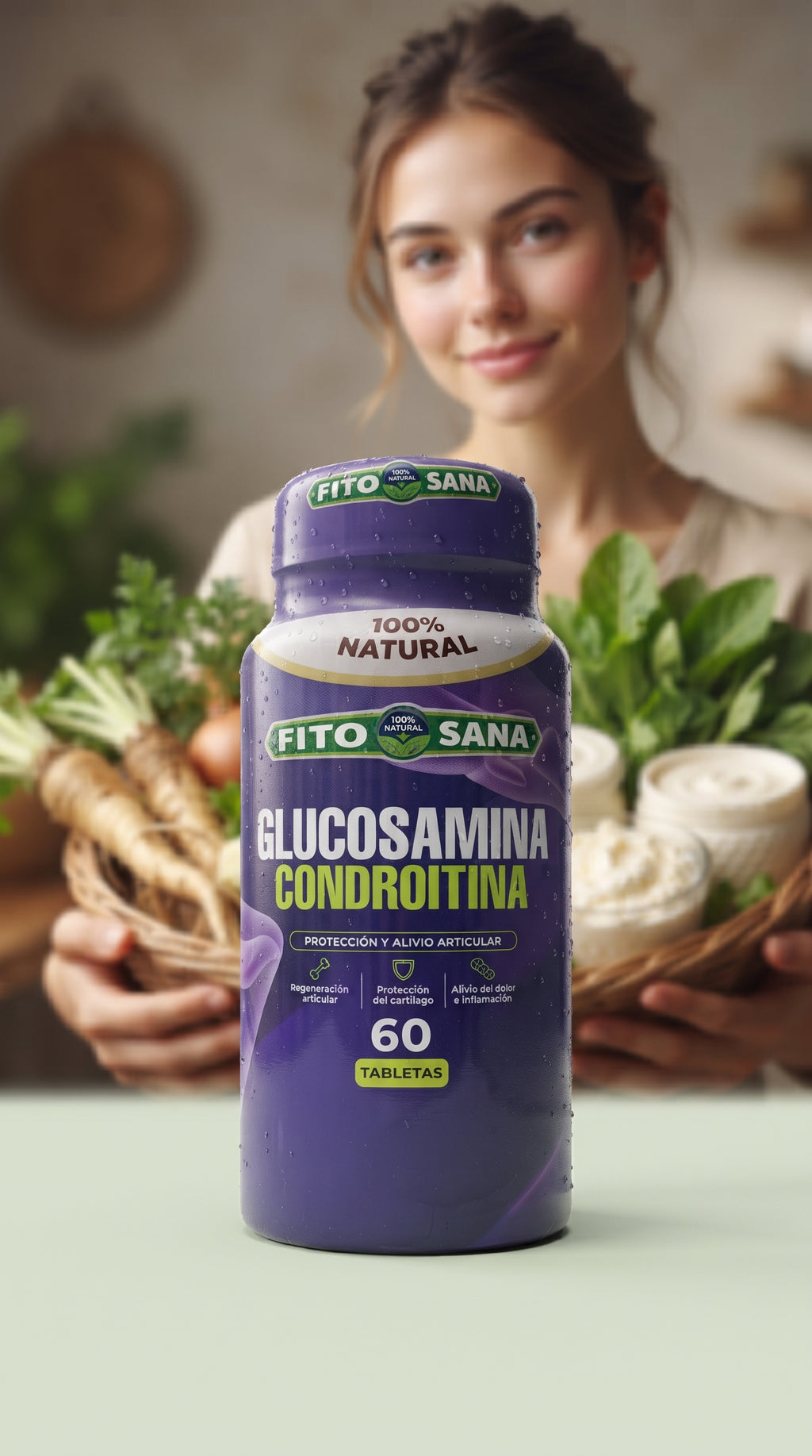 Glucosamina + Chodrointin 60 Tabletas Fito Sana