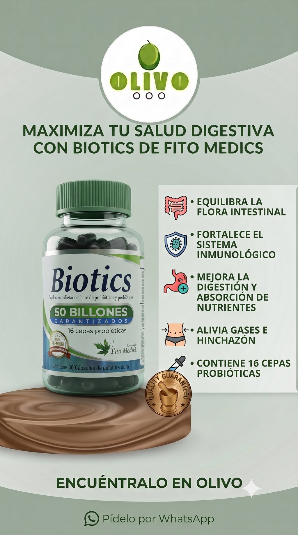 Probiotico 50 Billones 30 Capsulas
