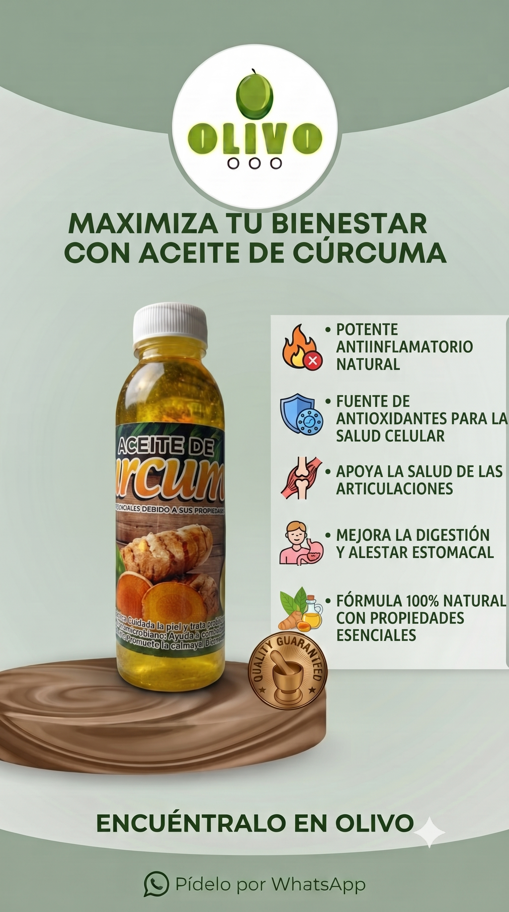 Aceite De Curcuma 120ml