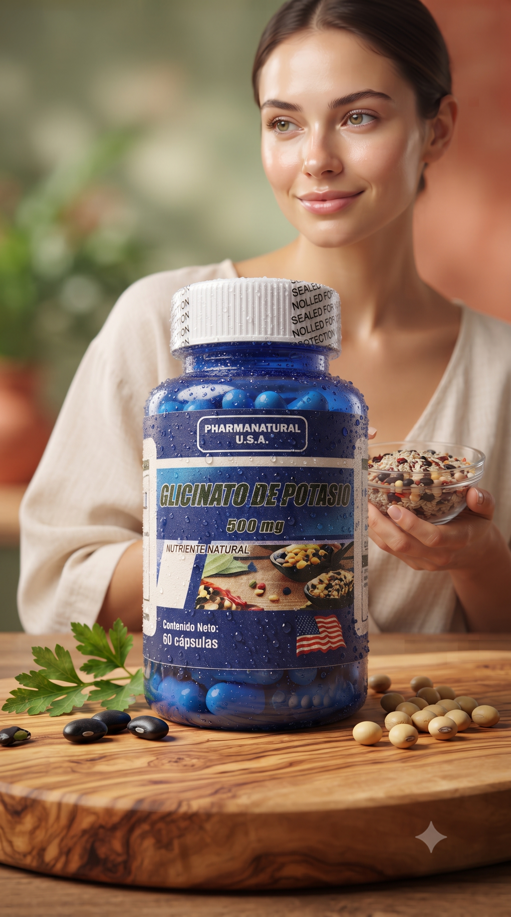 Glicinato De Potasio 60 Capsulas PharmaNatural