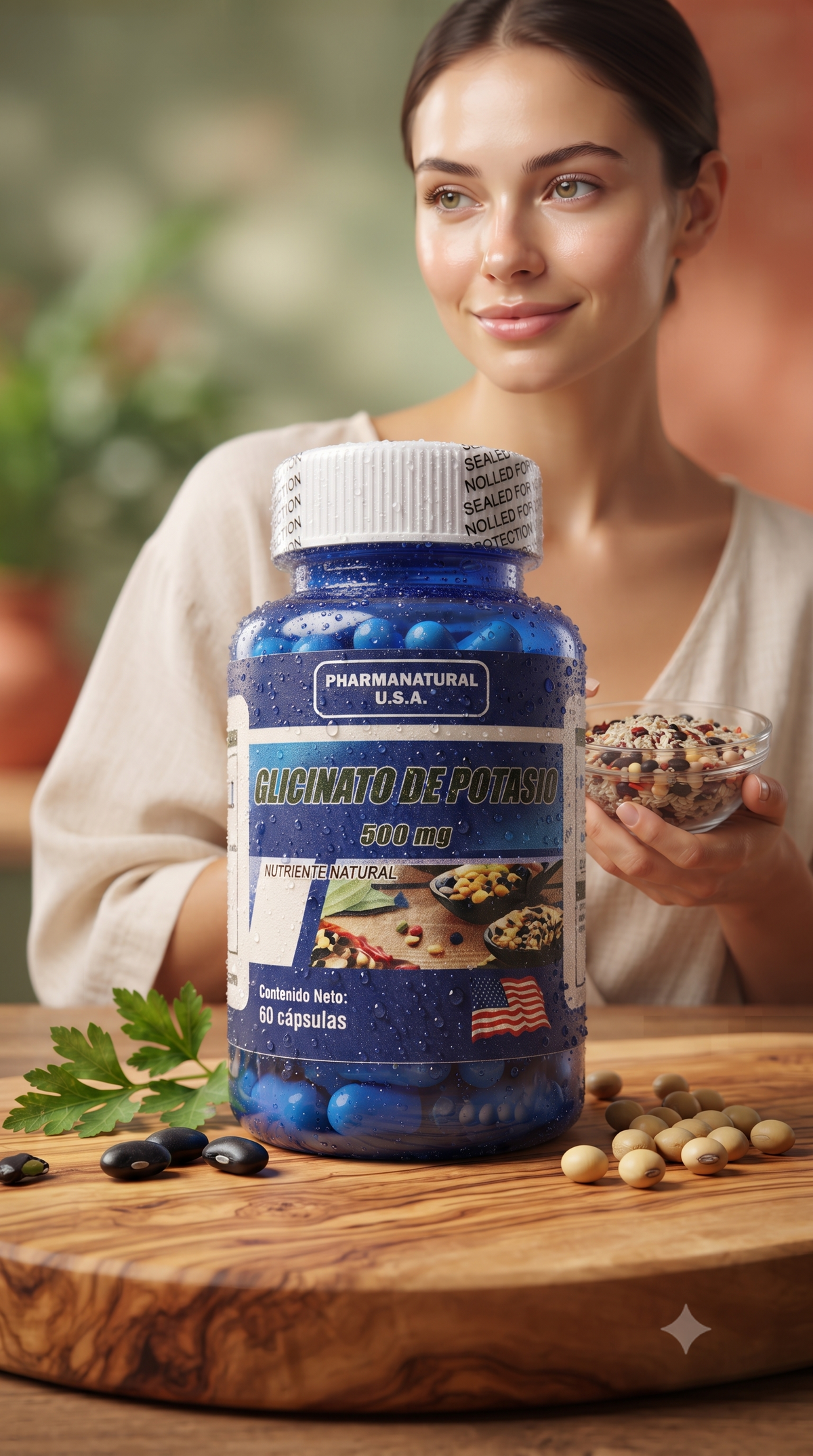 Glicinato De Potasio 60 Capsulas PharmaNatural