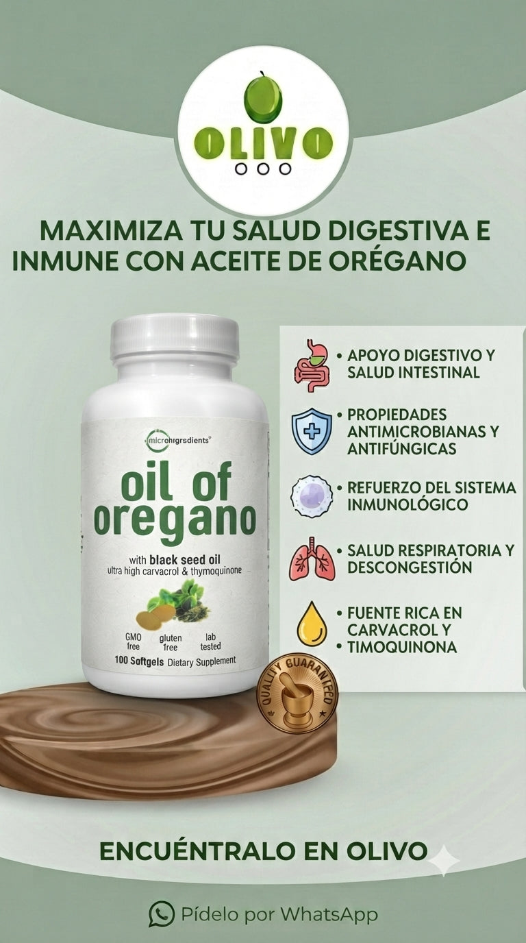 Aceite de Orégano 100 Capsulas Importado