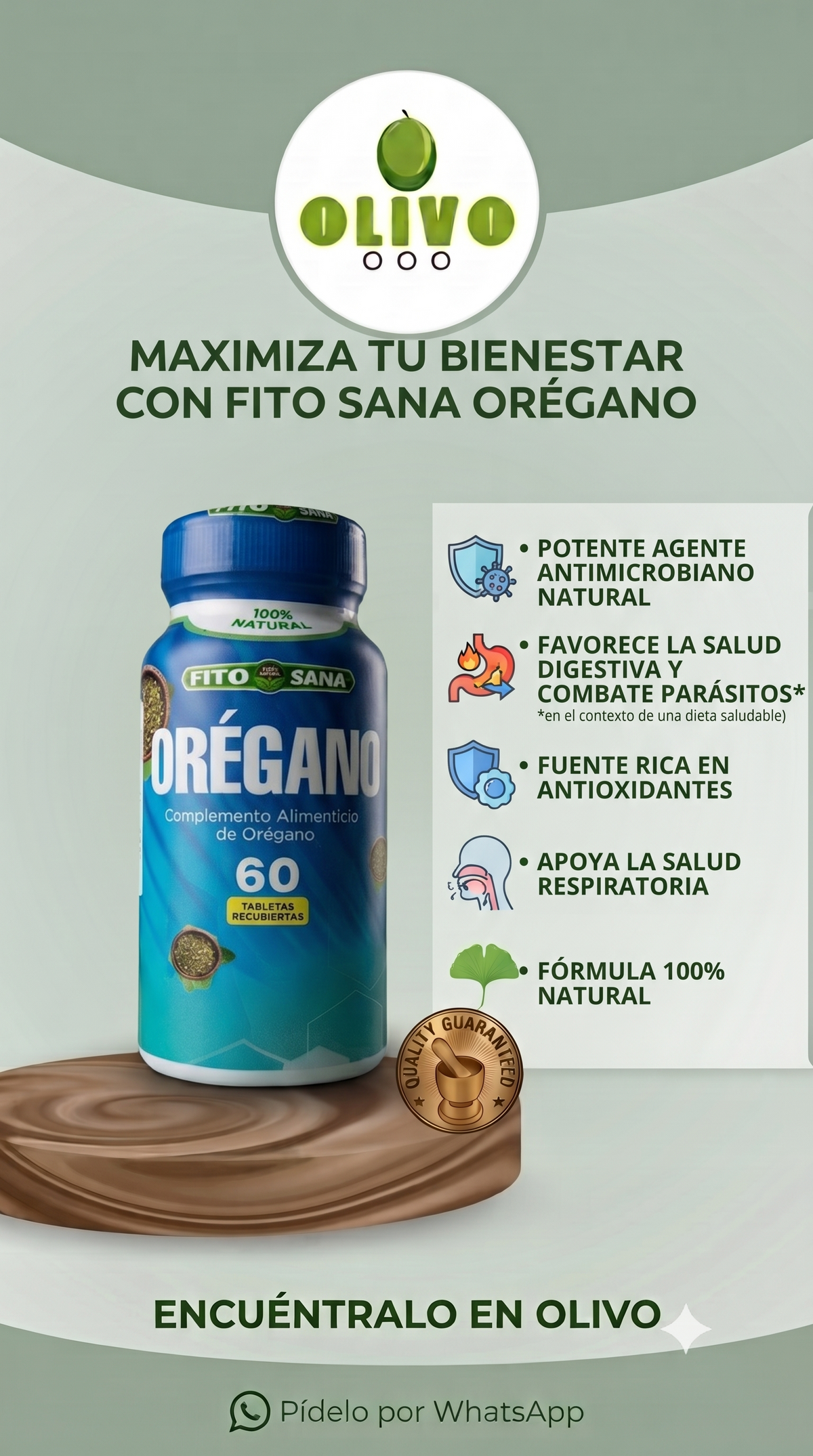 Oregano 60 Tabletas Fito Sana