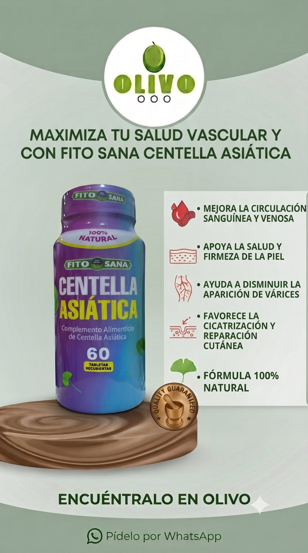 Centella Asiatica 60 Tabletas Fito Sana