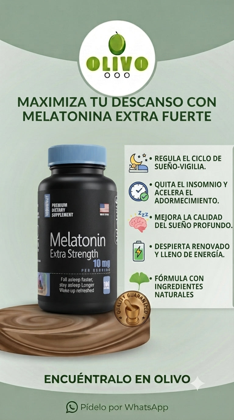 Melatonina Extra Fuerte 10mg 100capsulas blandas Importada