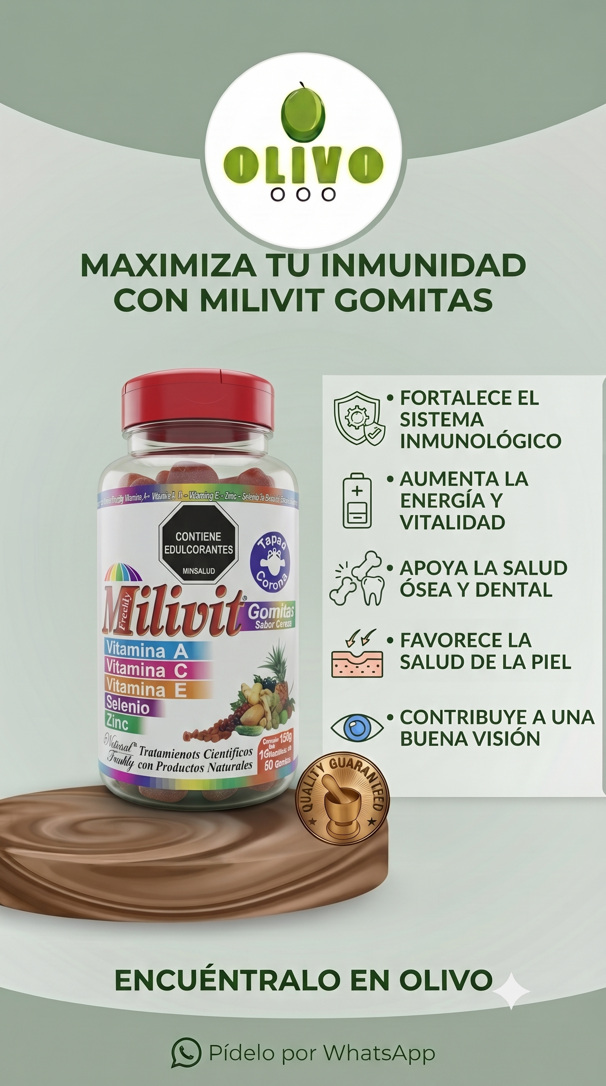 Vitaminas Adulto 50 Gomas Milivit