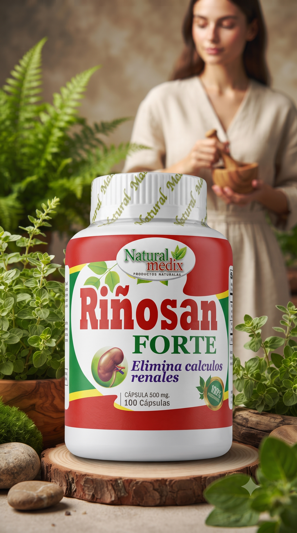 Riñosan Forte 100 Capsulas Natural Medix Importado