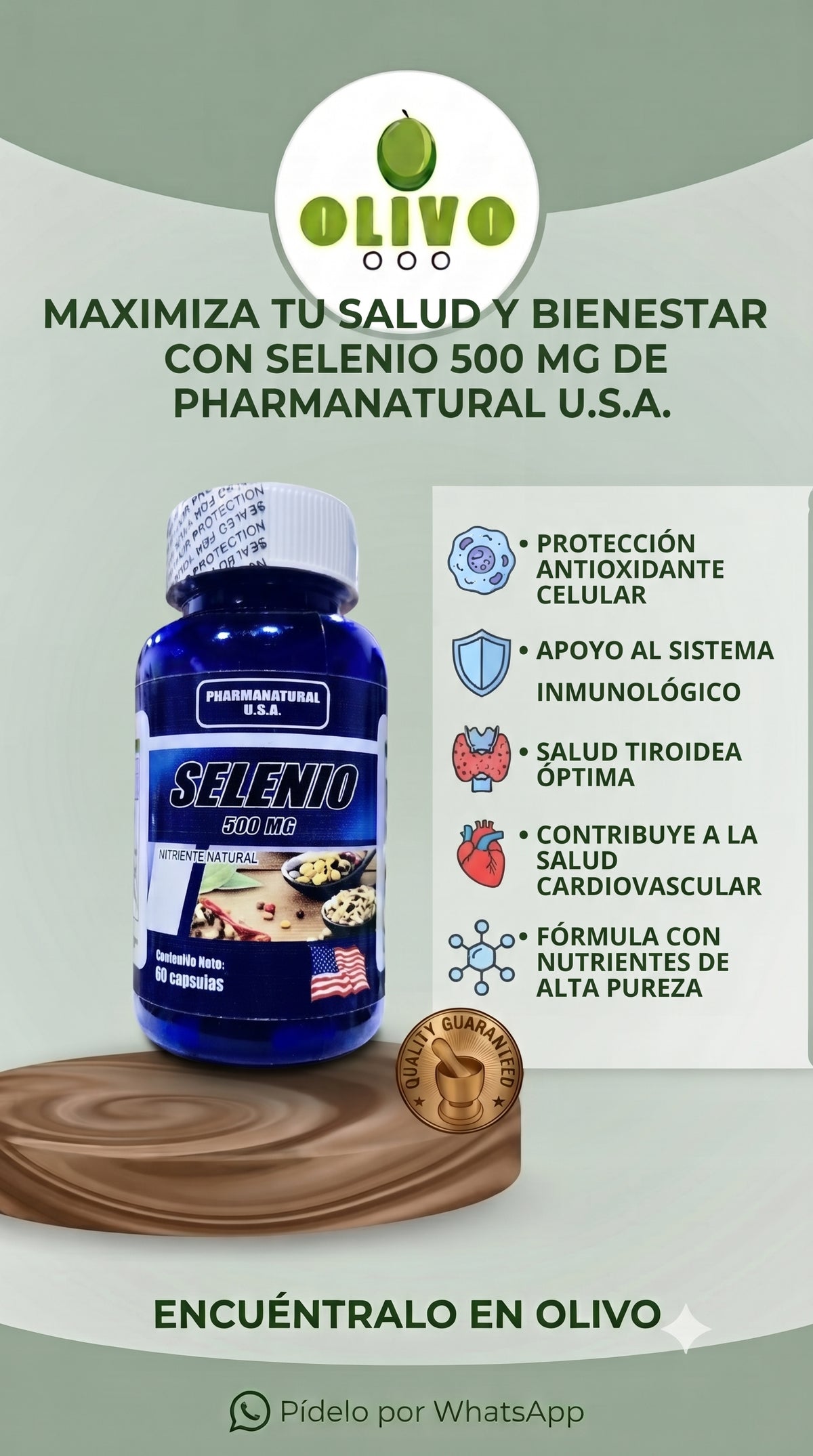Selenio 60 Capsulas PharmaNatural