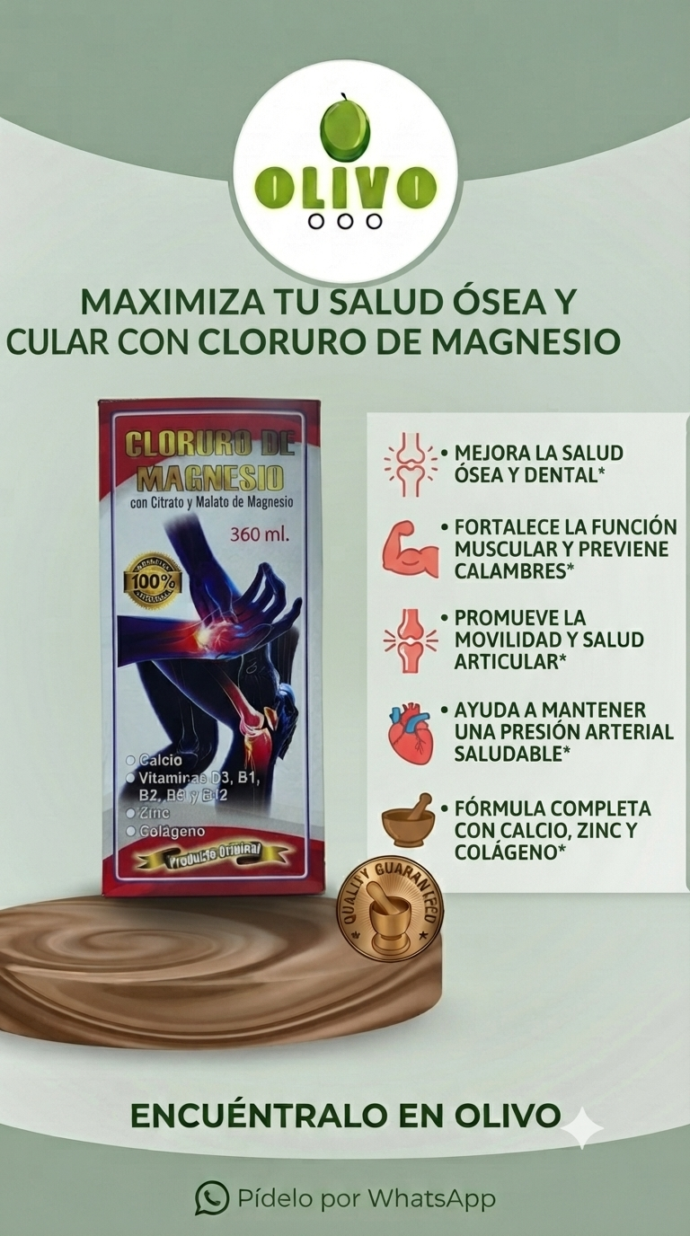 Cloruro De Magnesio Jarabe 350ml Importado