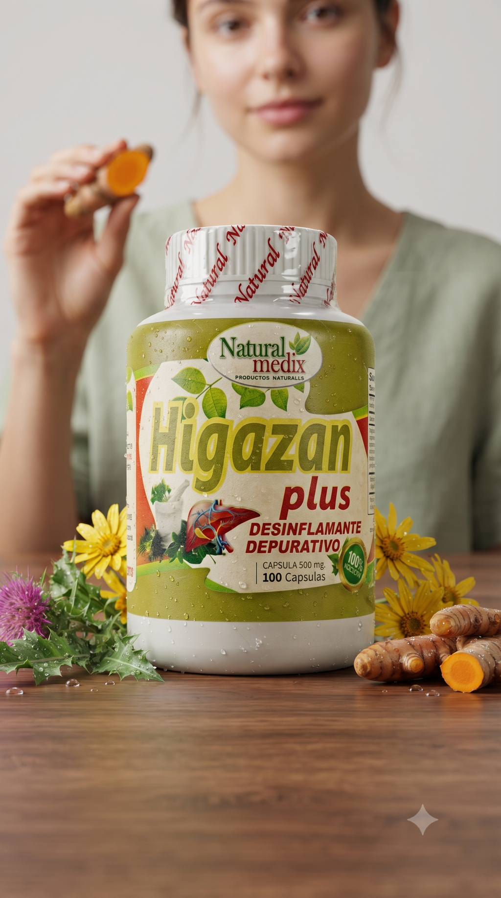 Higazan Plus 100 Capsulas Natural Medix