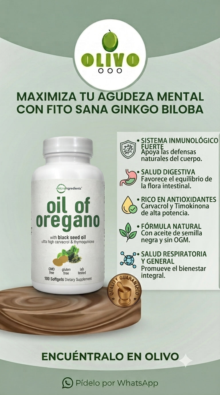 Aceite de Orégano 100 Capsulas Importado