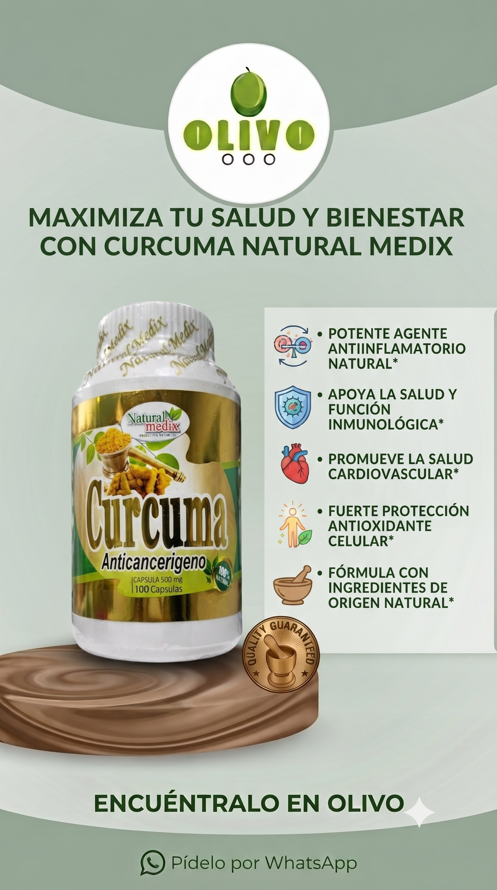 Curcuma 100capsulas Natural Medix