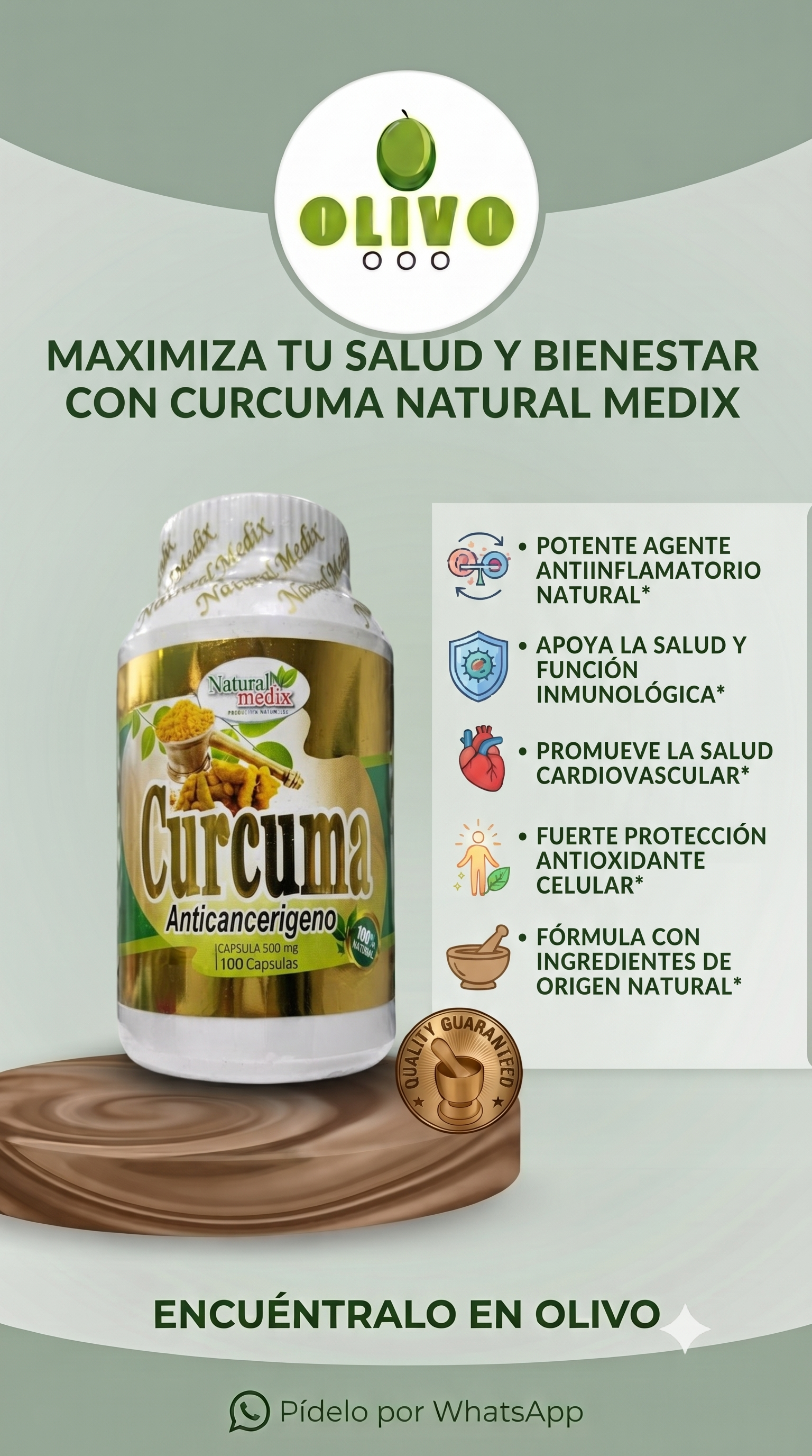 Curcuma 100capsulas Natural Medix
