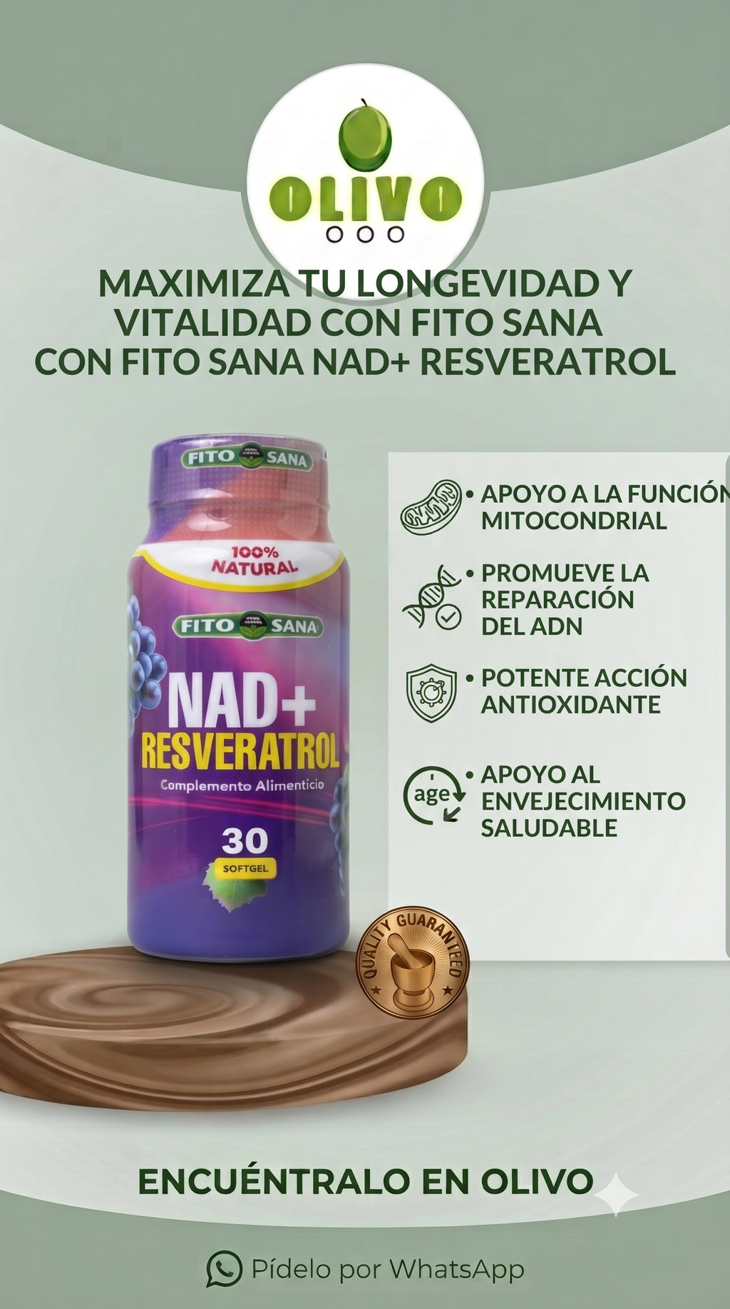 Nad + Reveratrol 60 Tabletas Fito Sana