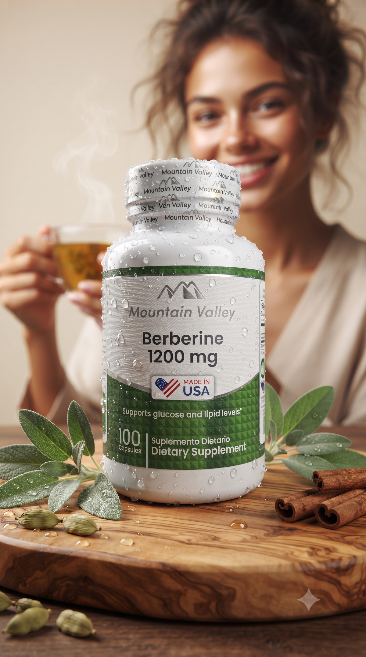 Berberina 100 Cápsulas 1200mg Importado