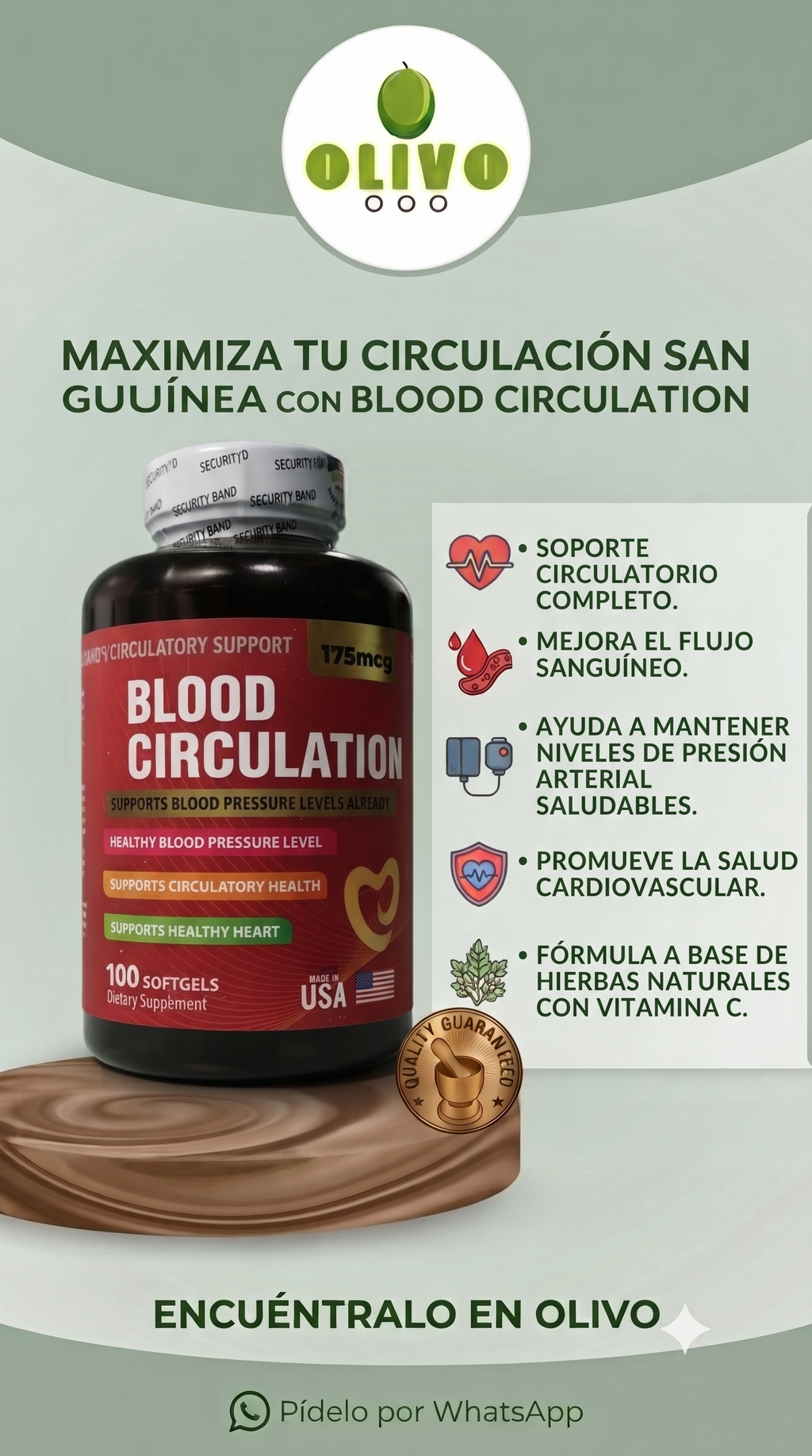 Blood Circulation 100 Cápsulas Importado