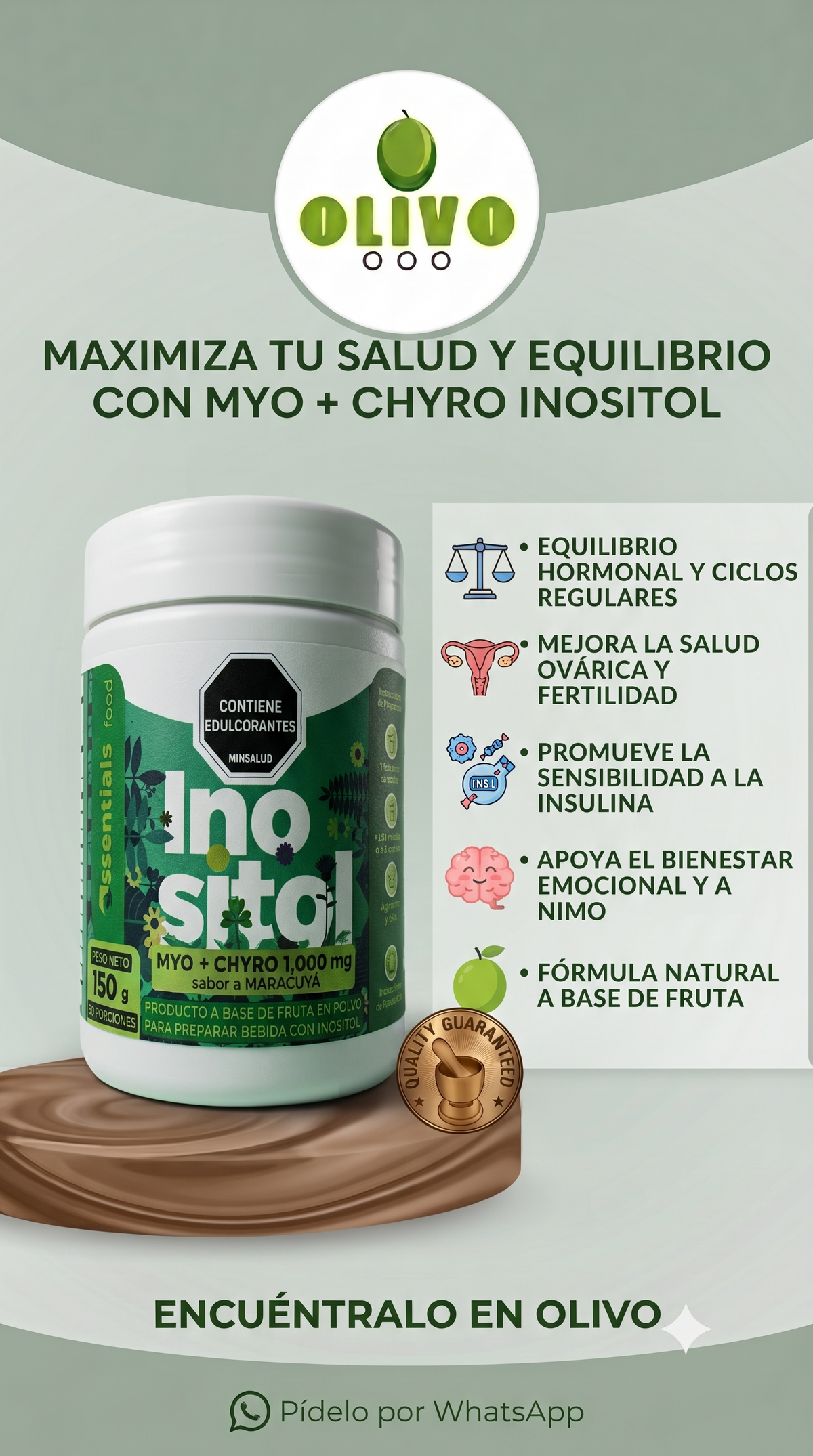 Inositol+ Myo +Chyro 150 Gramos