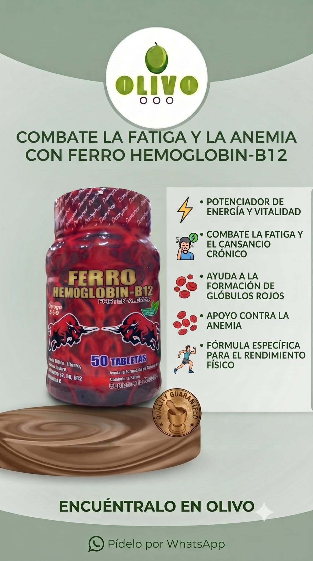 Ferro-Hemoglobin 50 Tabletas