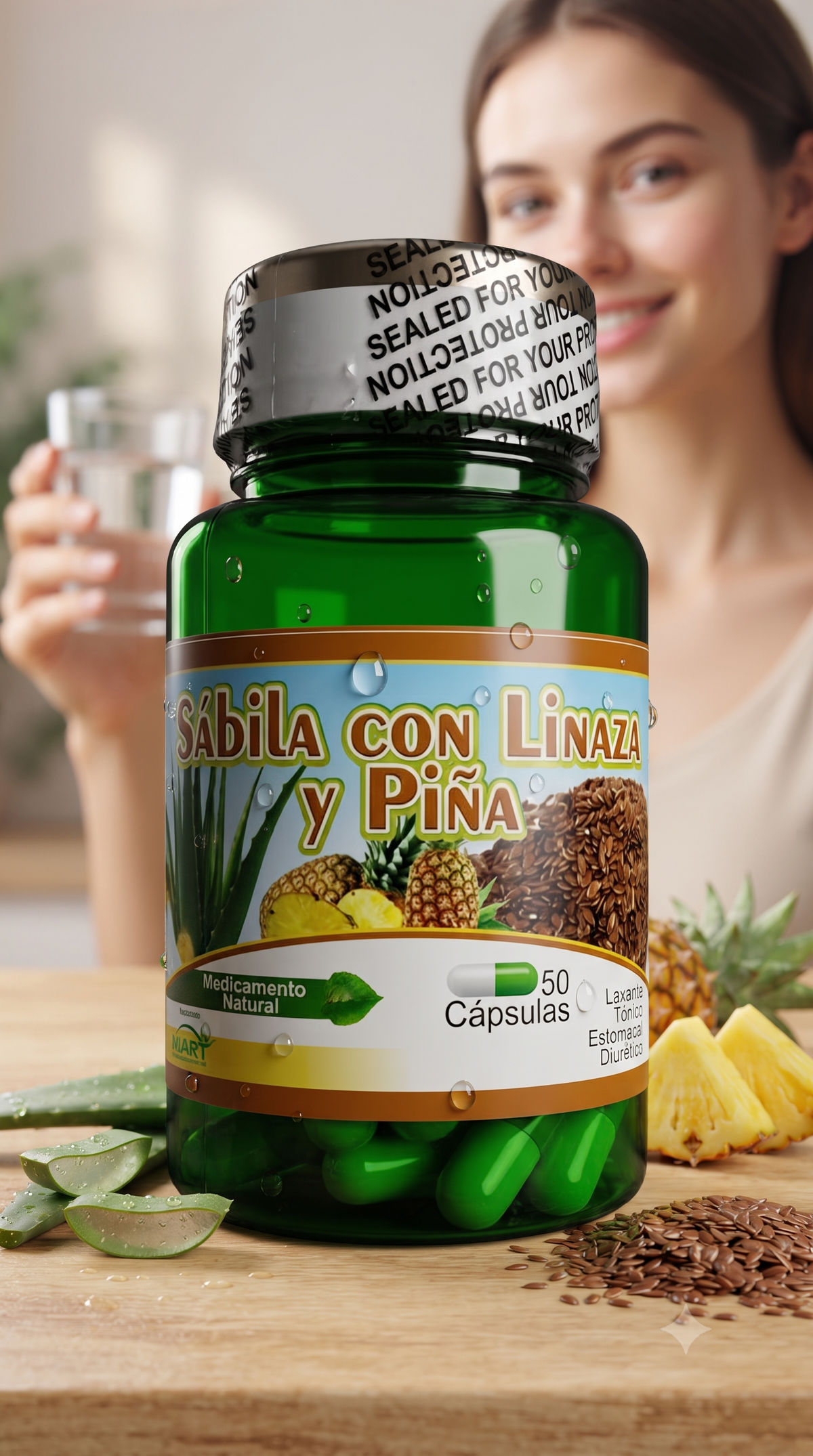 Sabila / Linaza / Piña 50 Capsulas