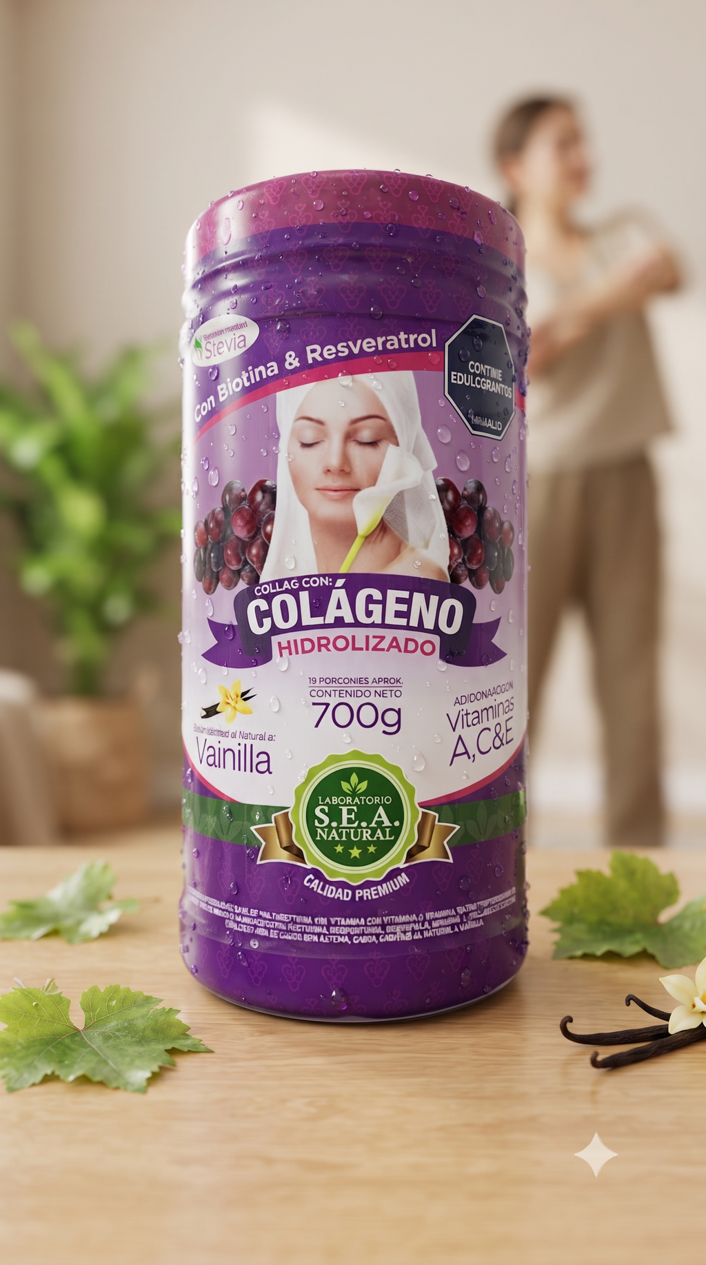 Colágeno Marino Hidrolizado 700g Vainilla Importado