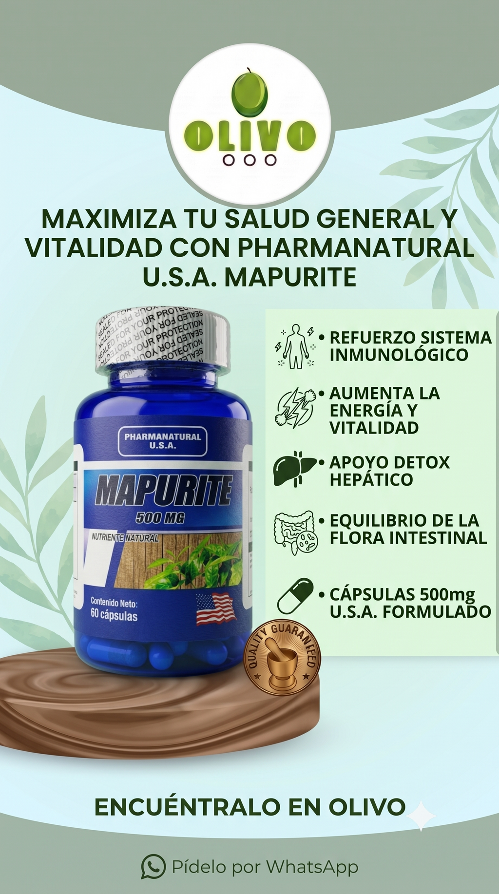 Mapurite 60 Capsulas PharmaNatural