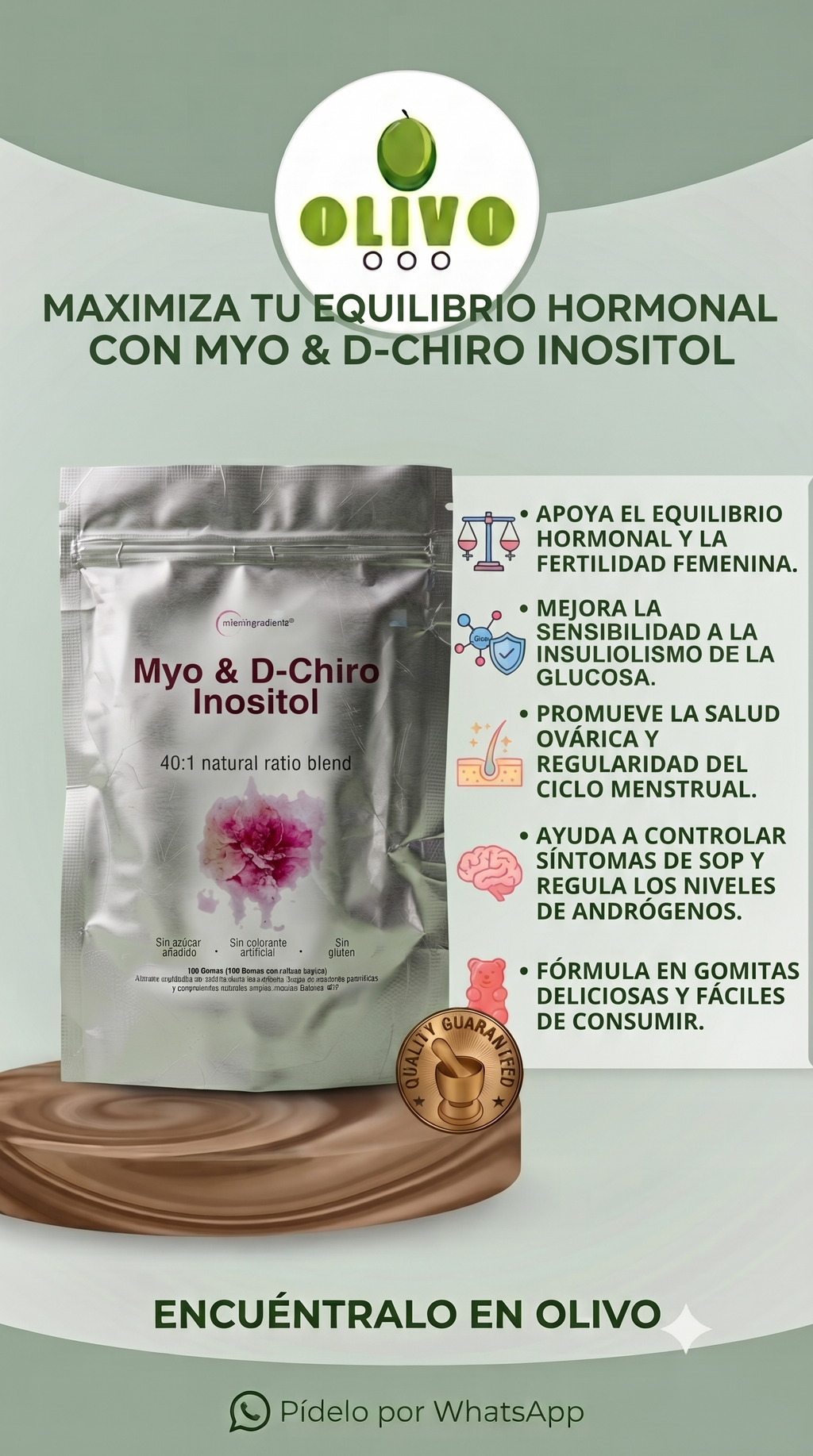 Myo & D-Chiro Inositol 100 Capsulas Blandas
