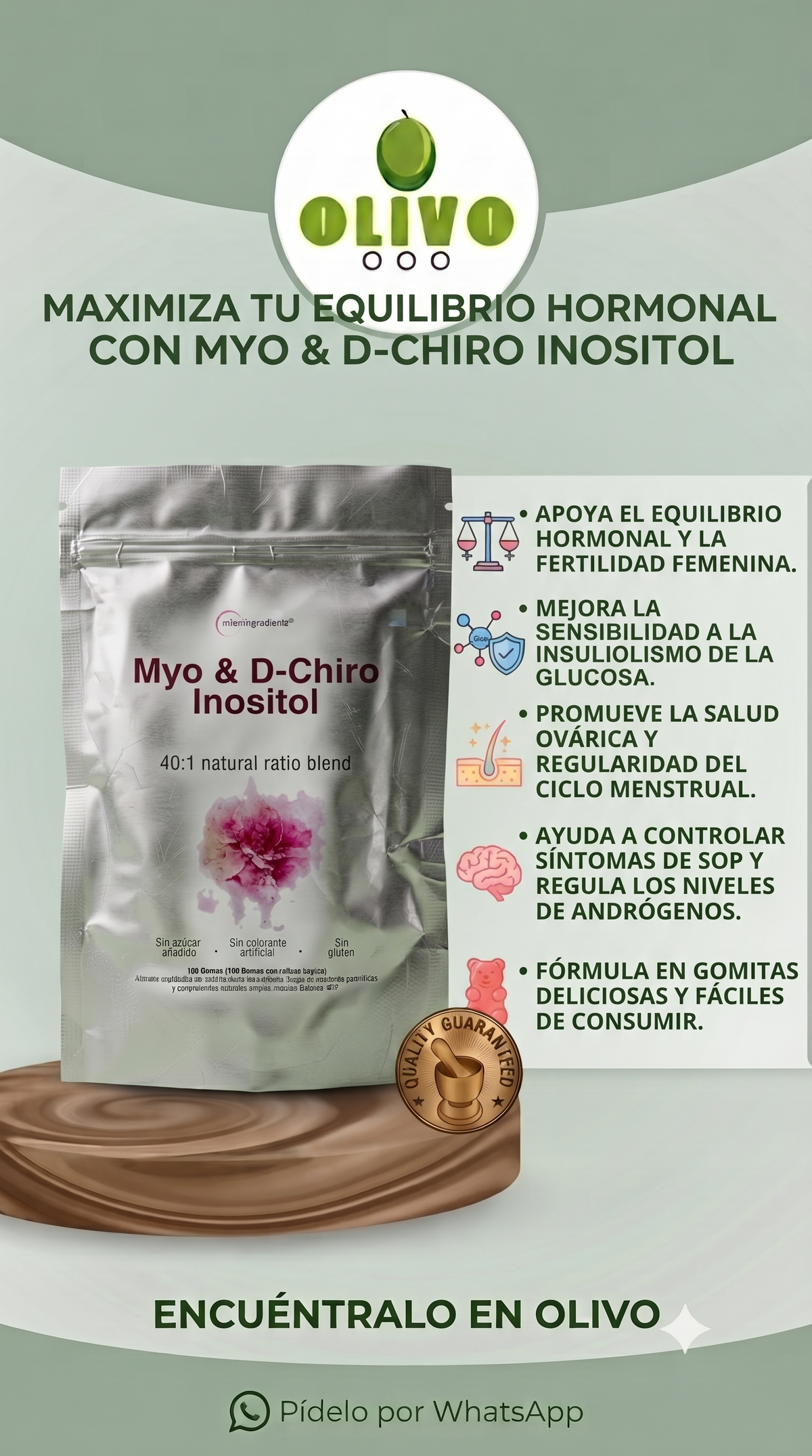 Myo & D-Chiro Inositol 100 Capsulas Blandas