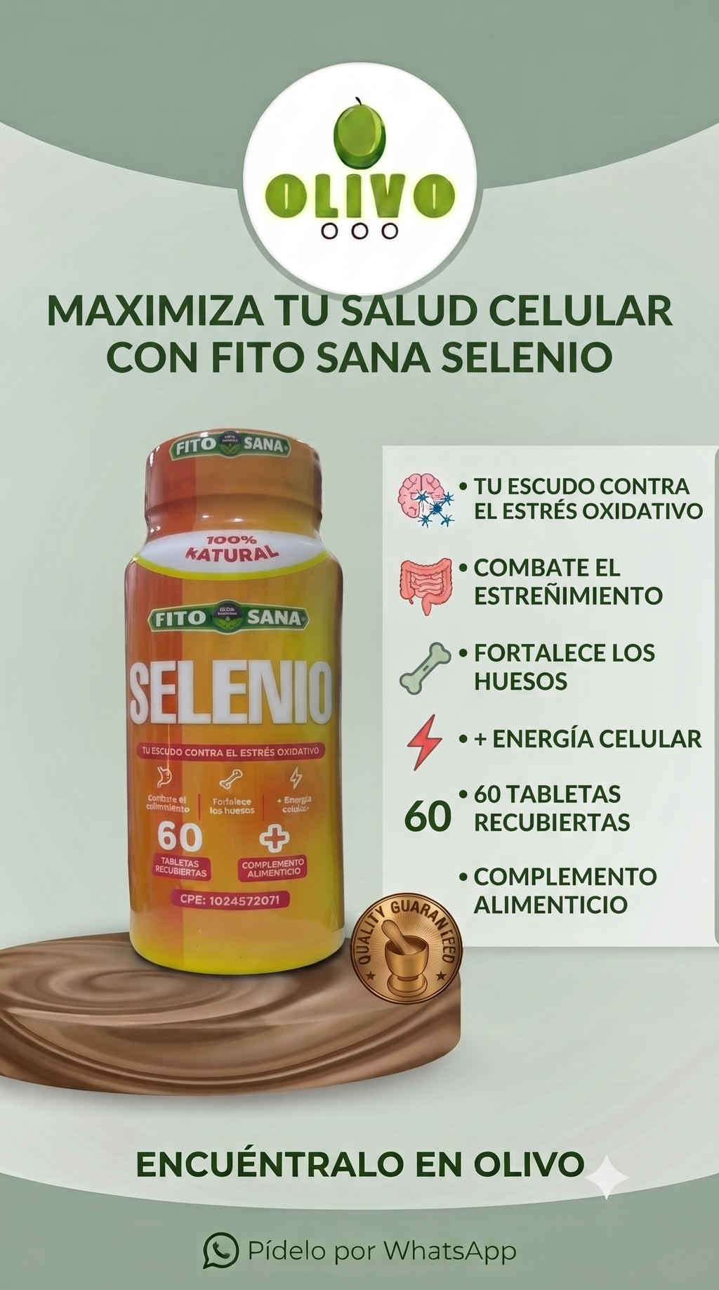 Vitamina B3 ( Niacina ) 60 Tabletas Fito Sana
