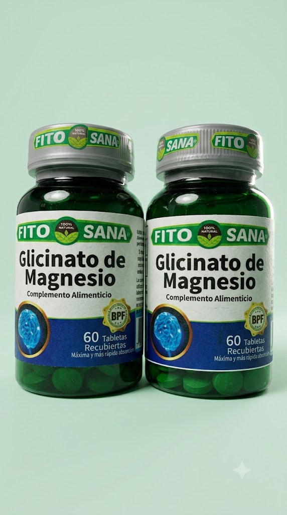 Glicinato De Magnesio 120 Tabletas Fito Sana Pack