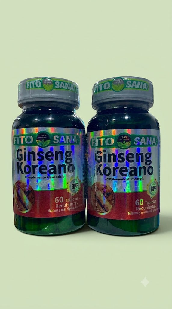 Ginseng Koreano 120 Tabletas Fito Sana pack