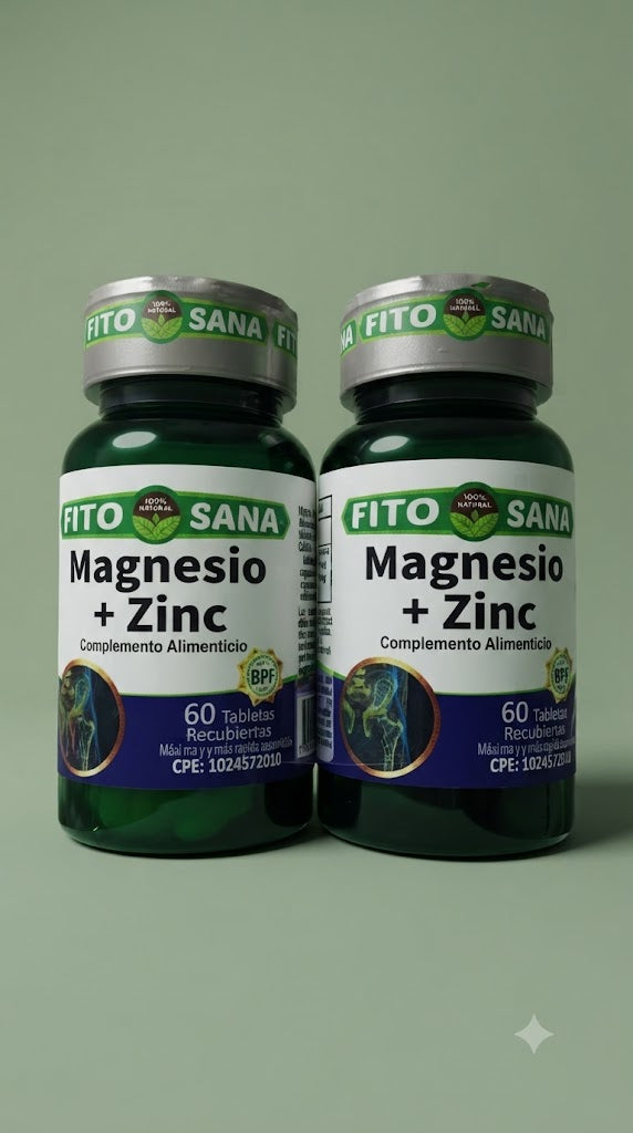 Magnesio + Zinc 120 Tabletas Fito Sana