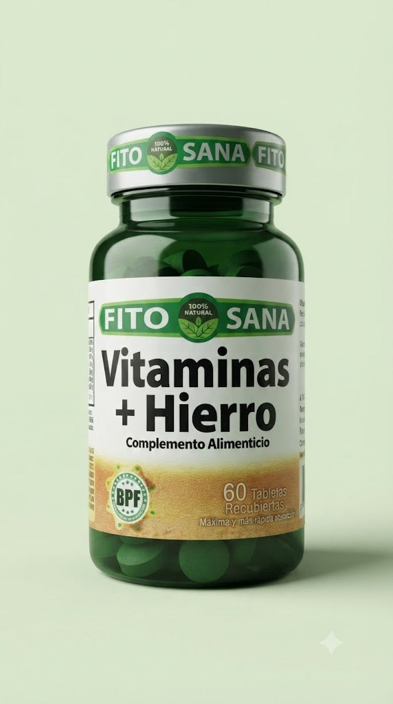 Vitamina + Hierro 60 Tabletas Fito Sana
