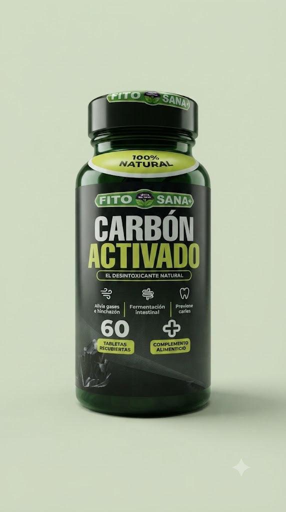 Carbón Activado 60 Tabletas Fito Sana Nacional