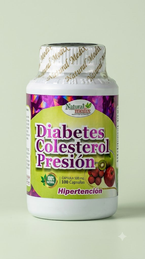 Diabetes/Colesterol/Presión 100 Capsulas