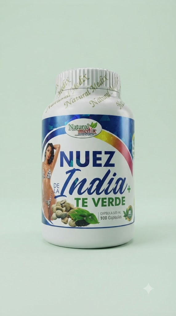 Nuez De La India + Te Verde 100 Capsulas