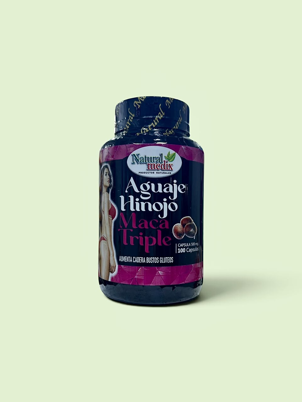Aguaje Hinojo Triple Maca 100 Cápsulas NaturalMedic